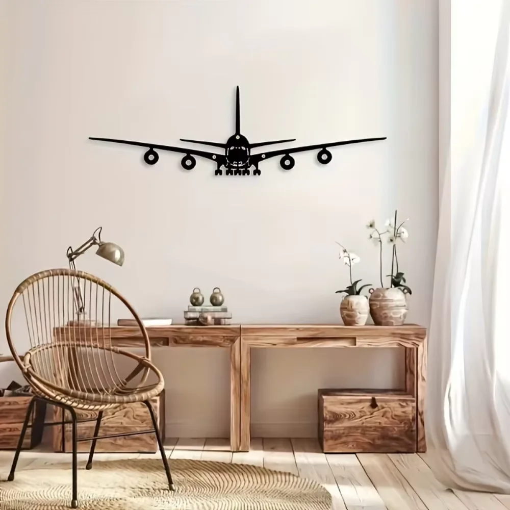 CIFBUY Exquisite Metal Wall Art One Piece 1575X472 Metal Boeing Aircraft Wall Decoration Stunning Metal Art Scene Decoration
