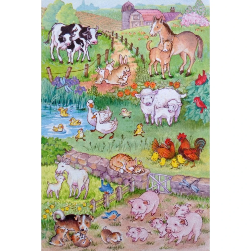 

500/1000/1200/2000 PCS Jigsaw Puzzles a Herd of Animals Farm Scenery Family Activity Games for Gameroom Bedroom Home Decor Gift