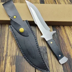 The fixed blade is made of rust-proof AISI 420 steel and is suitable for camping, wilderness survival, and home barbecue knives