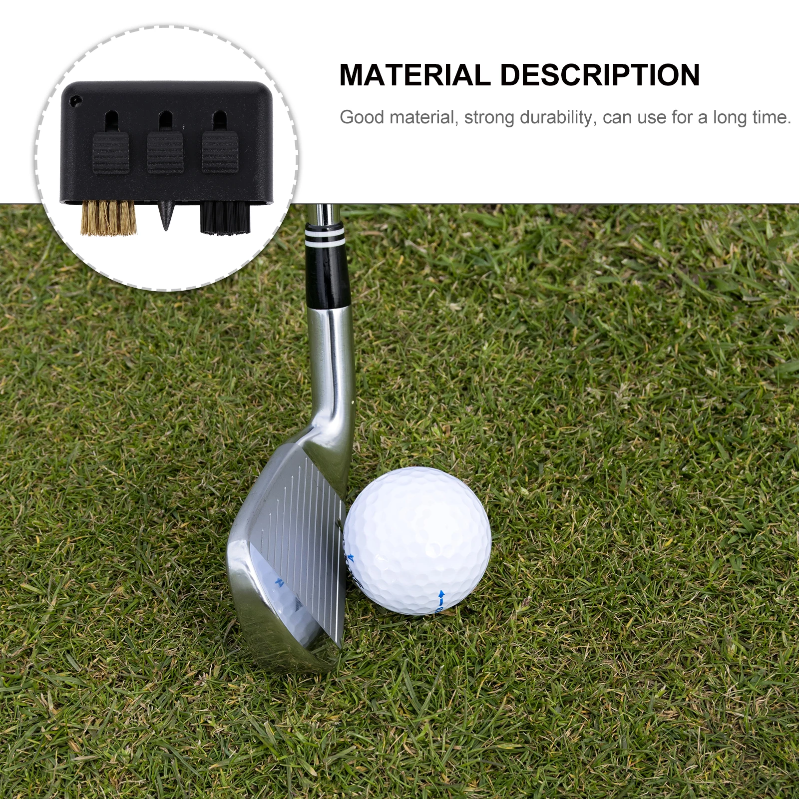 4Pcs Simple Beautiful Golf Cleaning Brush Three In One Club Cleaner Ball Head Brush Practical Maintenance Kit