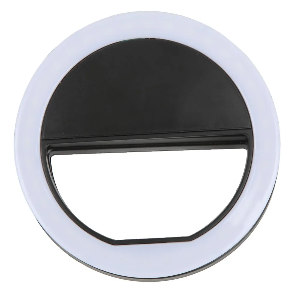 Adjustable Brightness Ring Fill Light Round Shape Soft Light Selfie Ring Light Clip Mount Dimmable Light Phone Clip Light