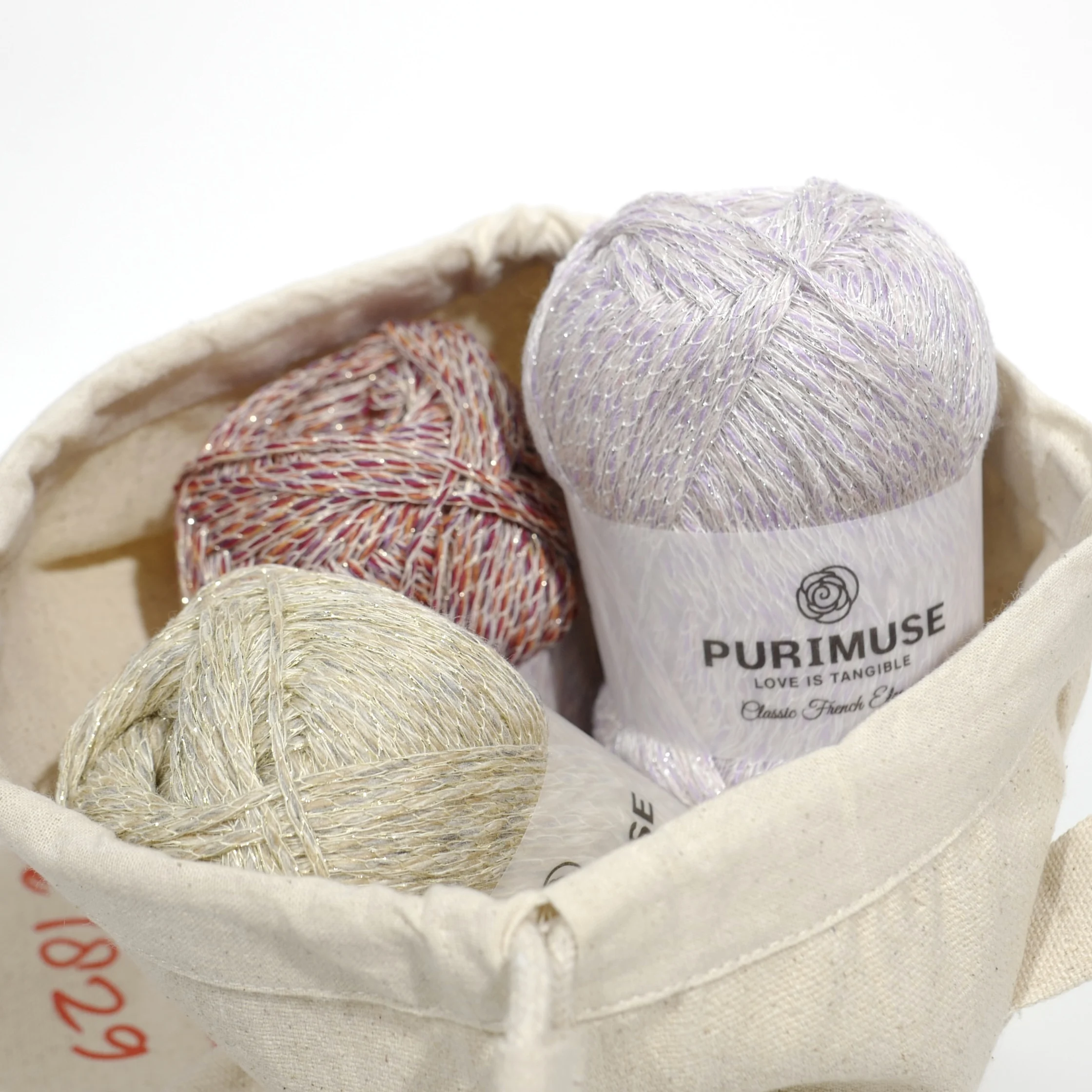 

Purimuse Luxury Soft Medium Thick Wool Yarn Handmade Knitted Hat Scarf Sweater Bag Autumn Winter Season Wool Fabric