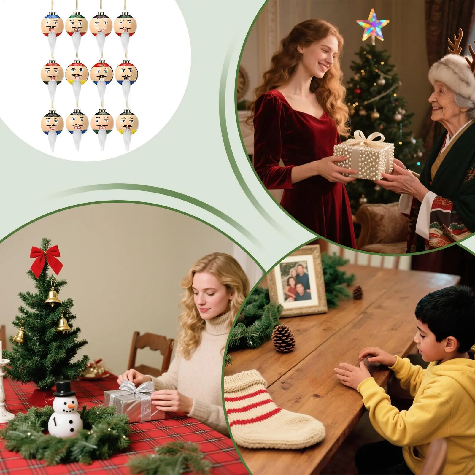 

Рождественские елочные украшения, подвеска со веревкой, Рождественский многоразовый набор подвесок в виде пузыря для праздника, свадьбы, вечеринки, венок, окно на открытом воздухе