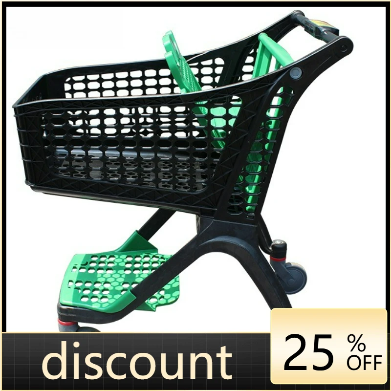 LTT All plastic trolley Large capacity shopping cart Supermarket Airport shopping cart