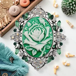 Vintage Large Flower Brooches for Women Luxury Fashion Wedding Bouquet Accessory Brand Jewelry