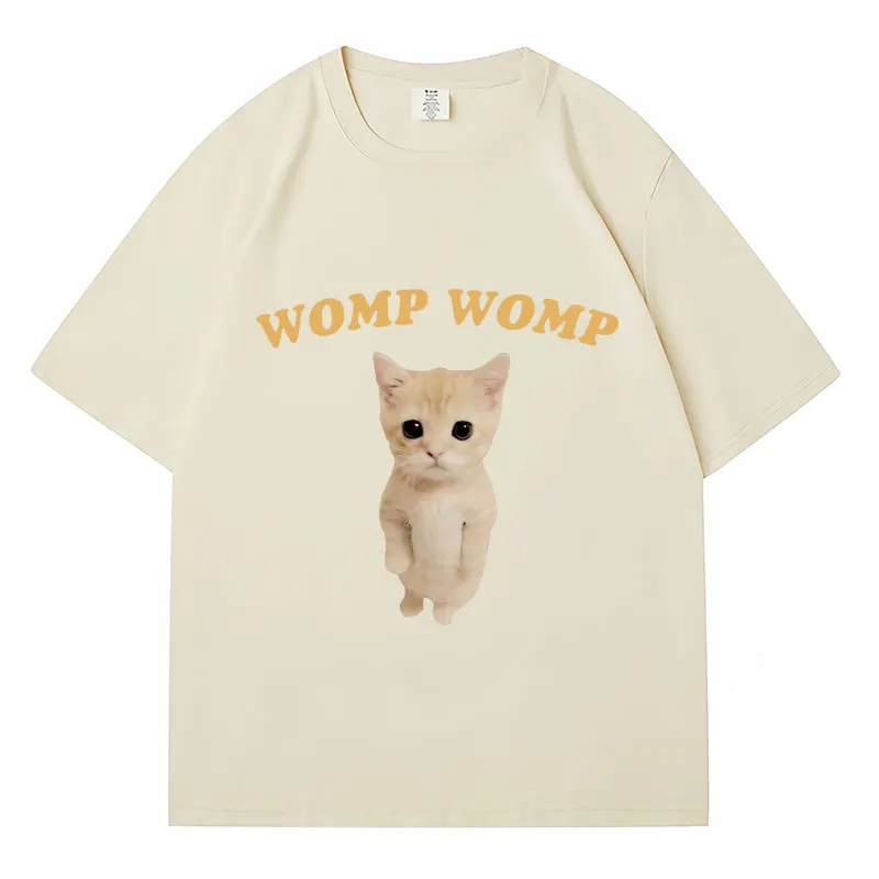 Womp Womp Funny El Gato Sad Crying Cat T Shirt Men Women Fashion Short Sleeve Oversized 100% Cotton Casual T-Shirts Streetwear