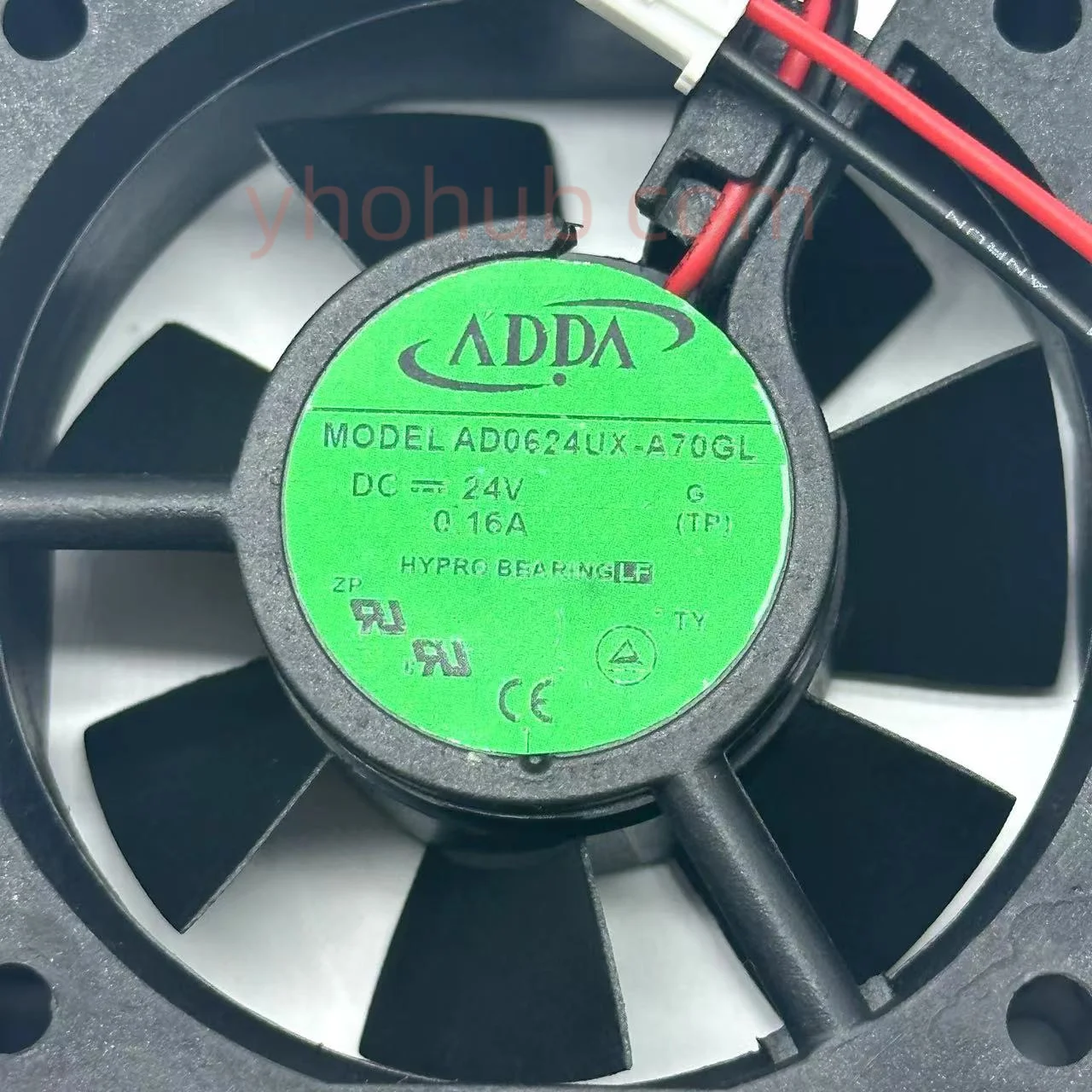 ADDA AD0624UX-A70GL DC 24V 0.16A 60x60x25mm 2-Wire Server Cooling Fan