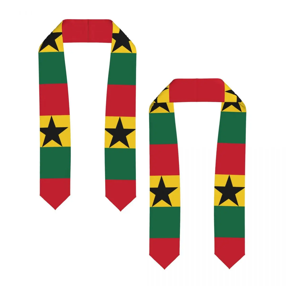 Ghana Flag Unisex Adult Graduation Stole Shawl for Academic Commencements Celebration Uniform image 2