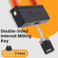 WEST BIKING Chain Lock 2 IN 1Chain Lock U-Lock Dual Anti-theft Bicycle Lock Lengthened Anti-shear Anti-Rust Bicycle Safety Chain