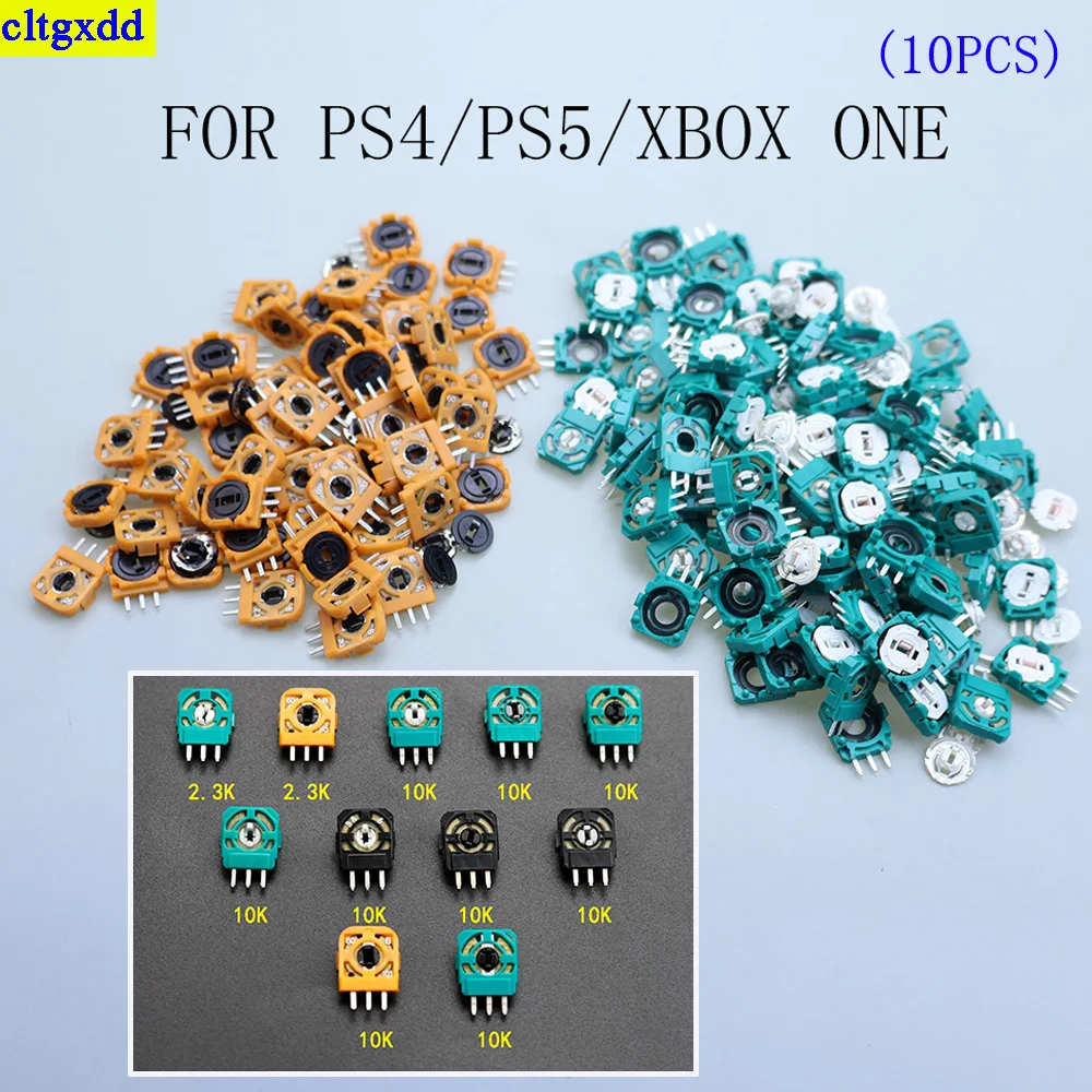 

Cltgxdd 10piece FOR PS4/PS5/Xbox one analog joystick 2.3K/10K/ohm potentiometer controller shaft resistance module sensor