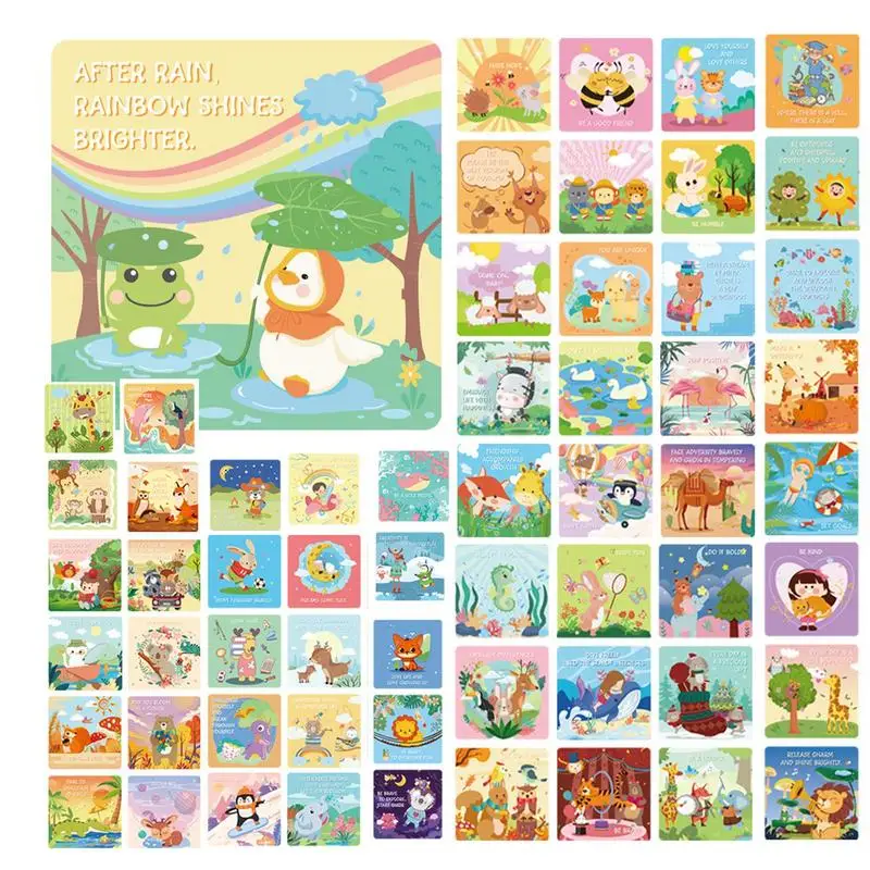 60pcs Lunch Box Notes for Kids Inspirational Cards  Kindergartners Cute Decoration Notes Children's Waterproof Pun Lunch Cards