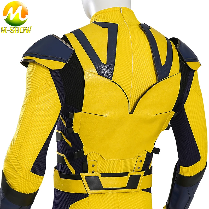 Wolverine Cosplay Costume James Howlett Jumpsuit Deluxe PU Leather Bodysuit Battle Suit Halloween Role Play Outfits With Prop