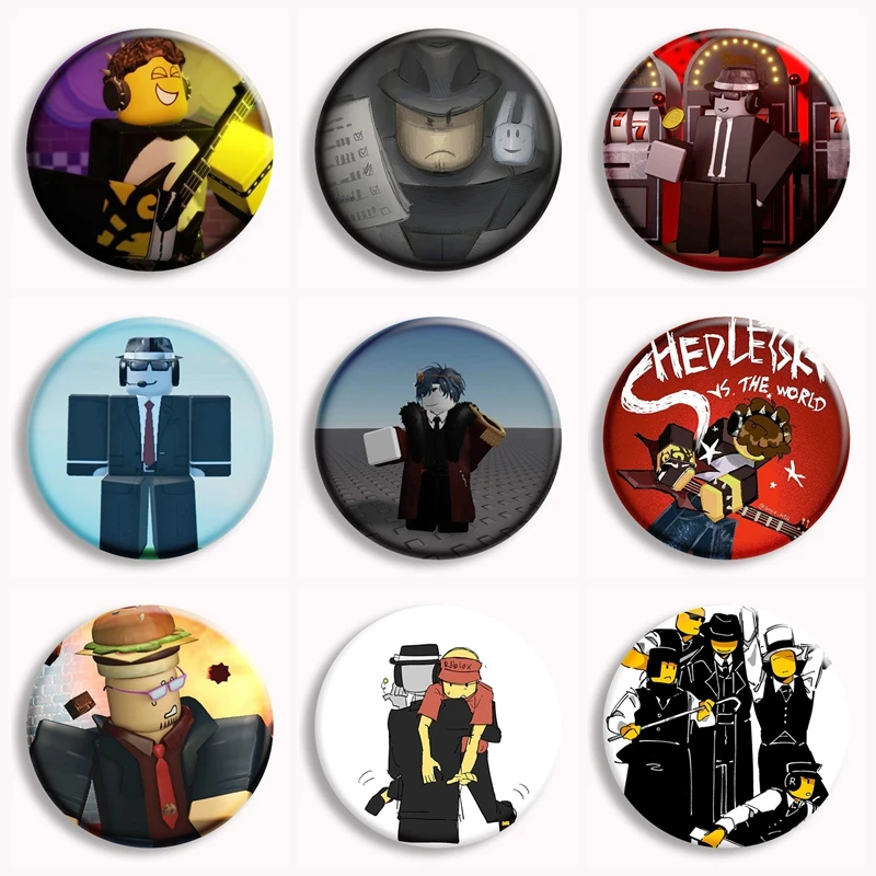 

Mafioso Chance Shedletsky аниме мягкая пуговица булавка Forsaken игра забавные броши-мем значок сумка Декор геймер фанаты подарки другу
