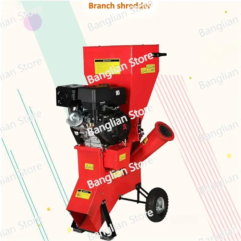 3600rpm Four-stroke Gas Wood Shredder Professional Garden Orchard Mobile Shredding Machine Multi-function Tree/leaf Crusher