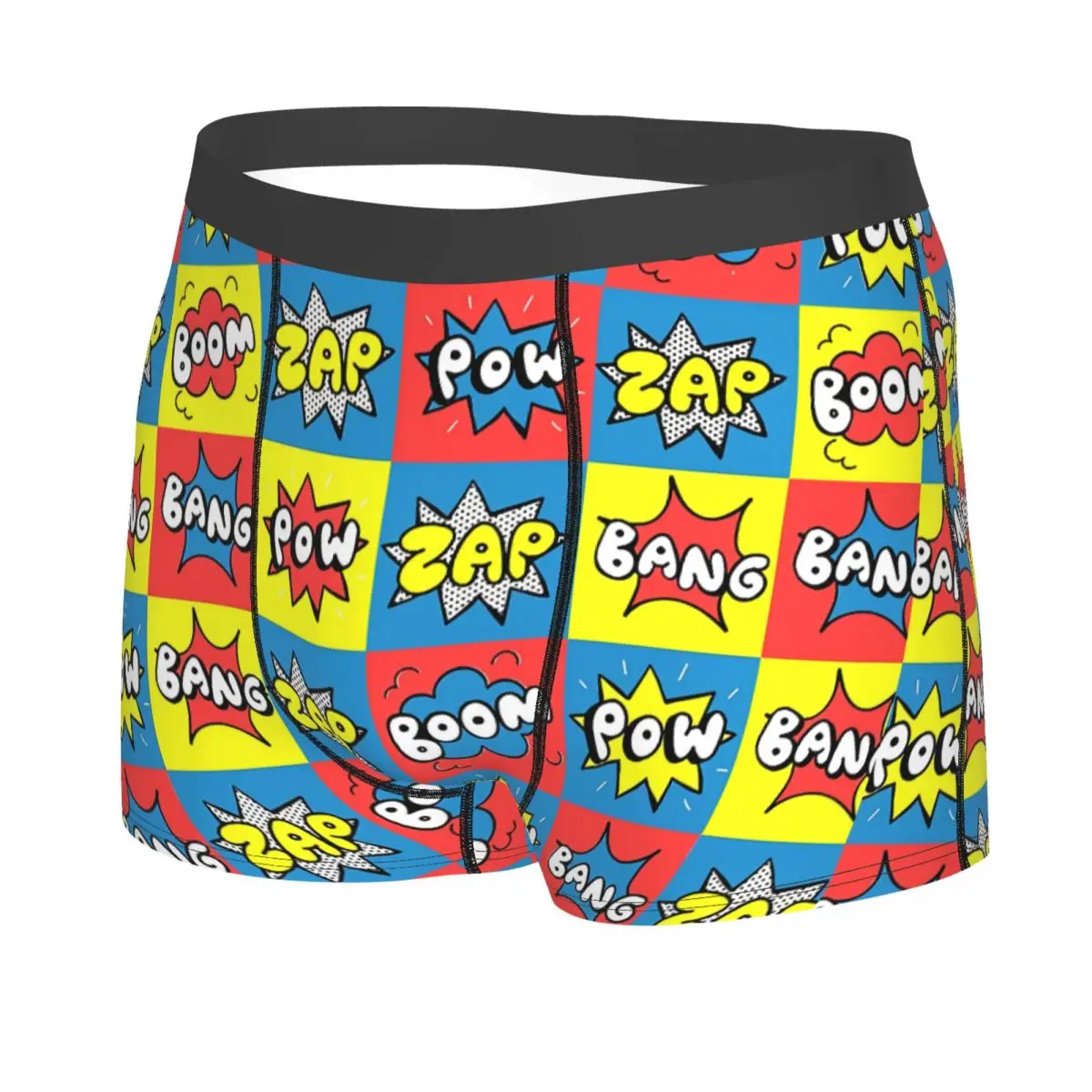 Cool Comic Expressions Pattern Man's Boxer Briefs Comic Book Lover Breathable Creative Underpants Top Quality Print Shorts