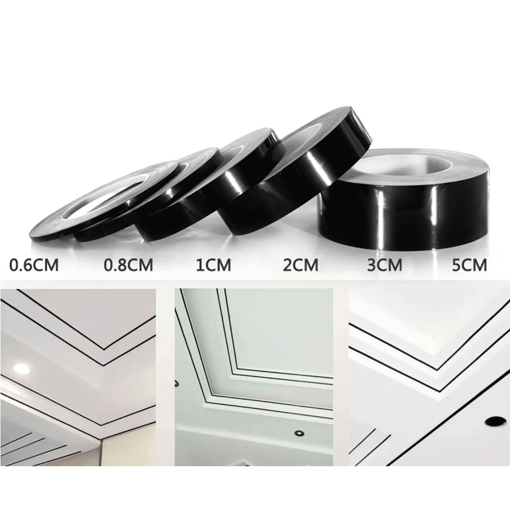 

Plaster Line Wall Edges Sticker Black Simple Style For Living Room Home Decor Background Wall Sticker