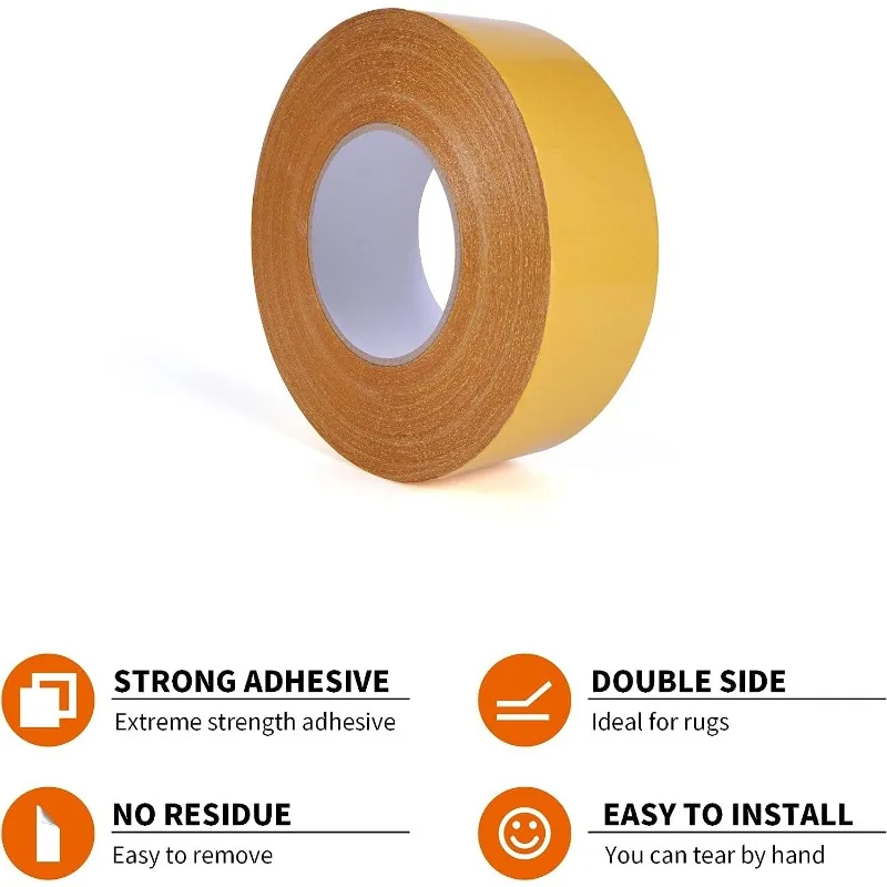 Heavy Duty Double Sided Carpet Tape, Carpet Tape, Wood Flooring, No Residue Carpet Tape, Multi-Purpose Anti-Slip Tape