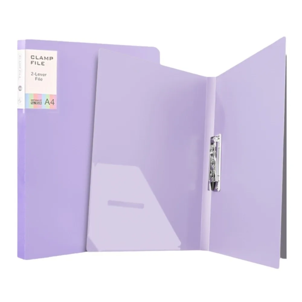 

Transparent File Folders Double Clip Thickened Document Organizer Electroplated Single Clip A4 Folder Exam Paper Storage