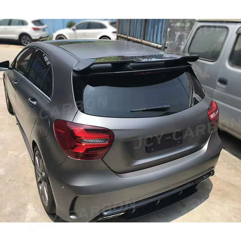 JCYECF أجنحة سبويلر للسقف الخلفي من ألياف الكربون لسيارة Mercedes Benz W176 A Class A200 A260 A45 AMG 2014-2018 تصفيف السيارة