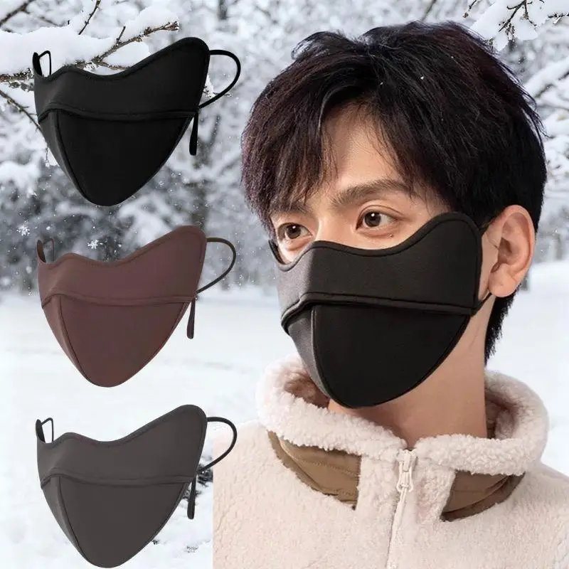 

Осень-зима 5D плюшевые наушники с рыбьей косточкой ветрозащитные холодостойкие теплые маски для лица для женщин и мужчин эластичные мягкие дышащие уличные наушники