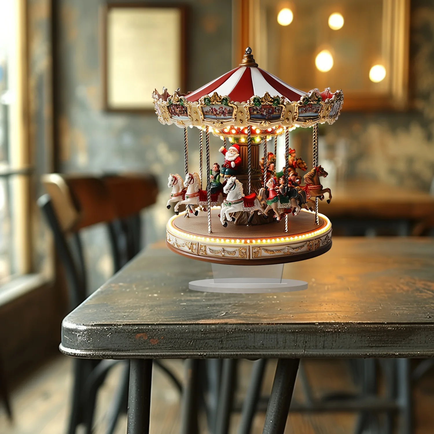 

Cross-border carousel acrylic waterproof and wear-resistant study, bedroom, living room, office desktop decorative items