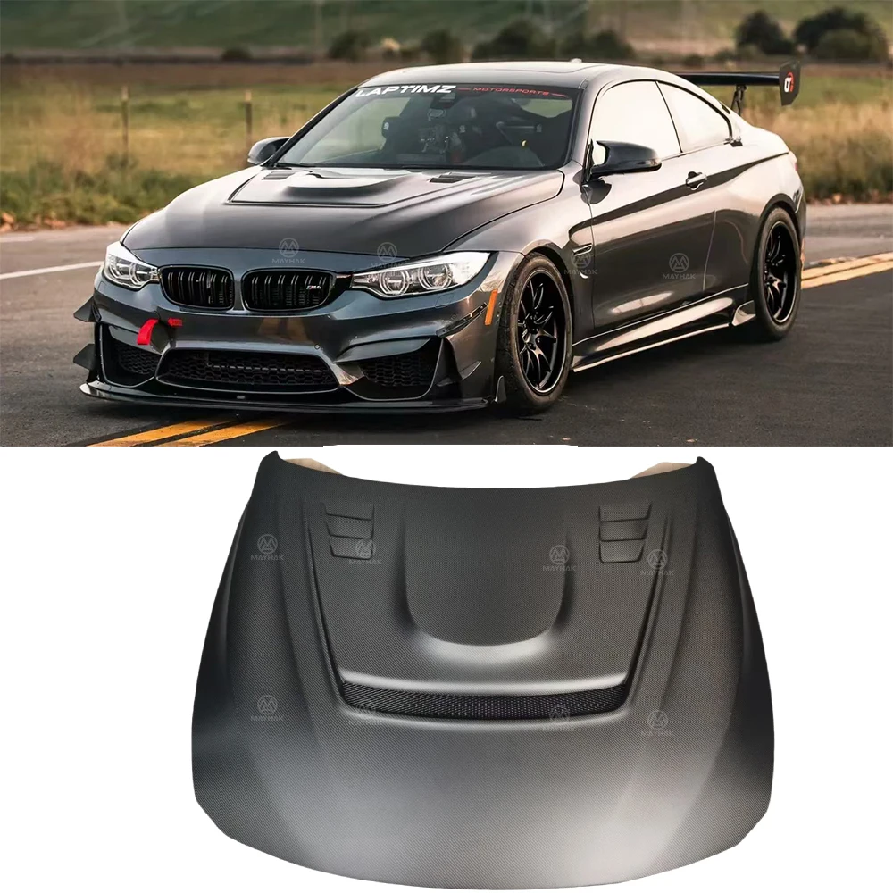 Hot Selling Carbon Fiber Material Auto Engine Cover Replacement Black Engine Hood Boonet for  F80 F82 M3 M4 Car Parts