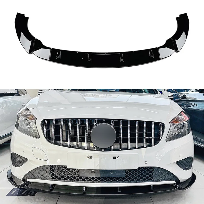 

Front Bumper Lip Spoiler Diffuser Splitters Body Kit Aprons Cover Guard Trim For Mercedes-Benz A-Class W176 2013-2015