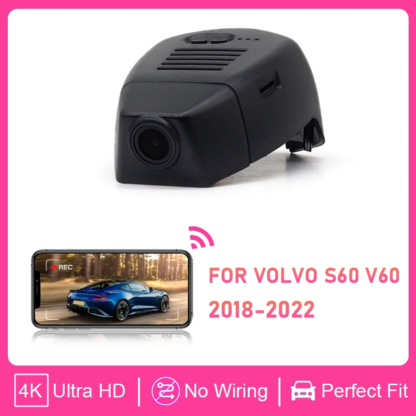 

Автомобильный видеорегистратор Plug and Play 4K 2160P для автомобильной камеры, видеорегистратор, видеорегистратор для Volvo S60 V60 2018 2019 2020 2021 2022