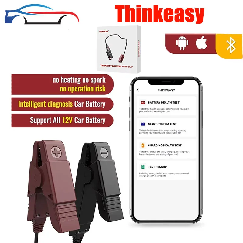 Original THINKCAR Thinkeasy OBD2 Auto Car Diagnostic Tools Bluetooth Vehicle Battery Tester 12V 2000CCA For IOS/Andriod