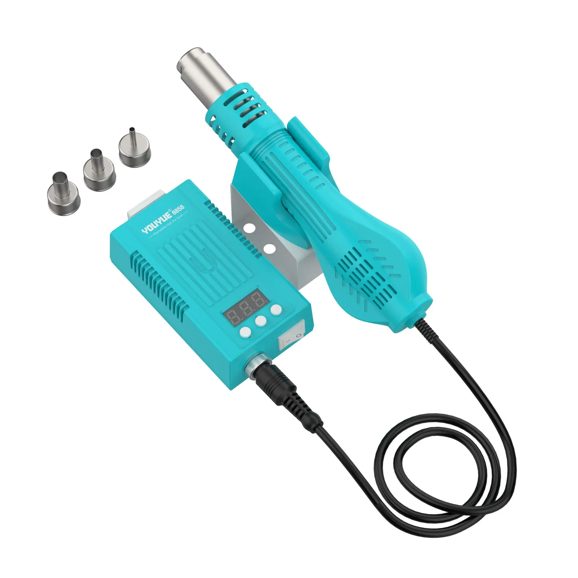 8858 Heat SMD Rework Station Heat Welding Station Digital Light Emitting Diode Display Portable BGA Rework Welding Stati