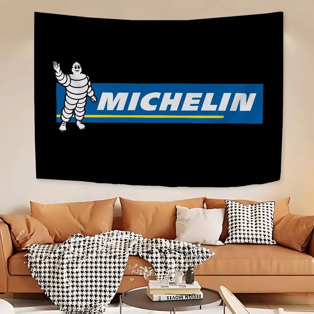 M-Michelins Logo Chart Tapestry for Living Room Home Dorm Decor Art Home Decor