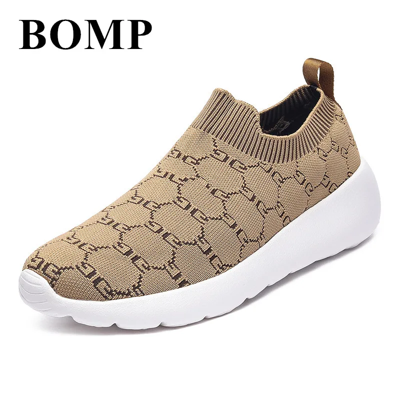 

Fashion New Khaki Mens Running Shoes Lightweight Breathable Trainer Blade Shoe Man Comfort Knitting Socks Sneaker Men Size 39-46