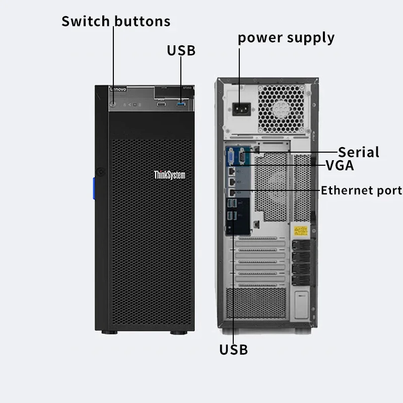 ThinkSystem ST258/ST258 V2 Xeon torre desktop server commerciale ufficio Archiviazione software ERP