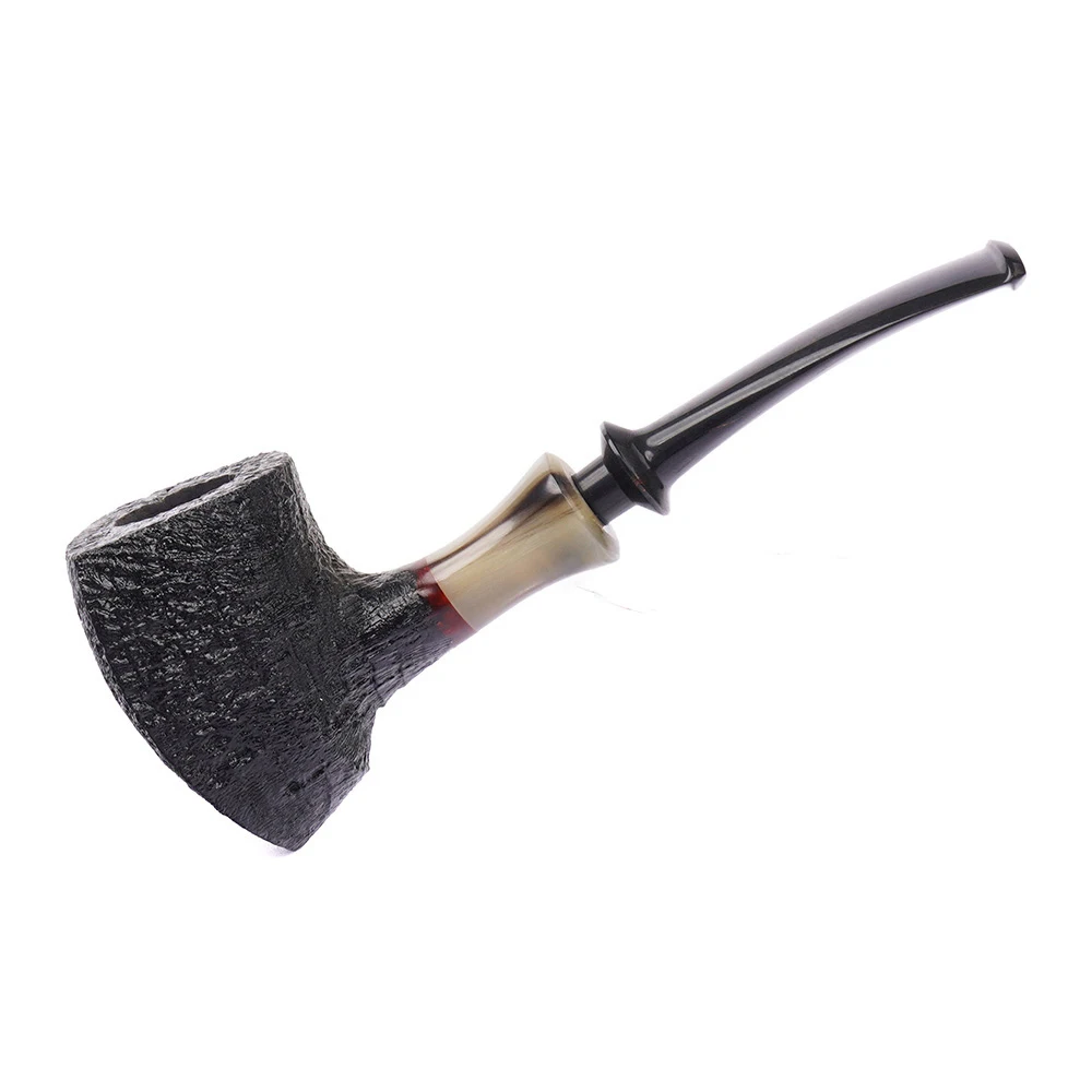 Sea230f5c3caf4177832bd2974d88add1F Handgefertigte Freiform-Hornpfeife mit Sandstrahl-Finish