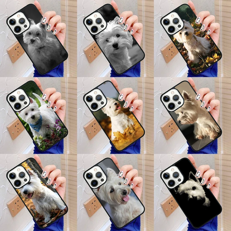 Westie Scottie Scottish Terrier Phone Case Cover For iPhone 16 15 SE2020 6 6s 7 8 plus 11 12 mini 13 14 pro max shell coque