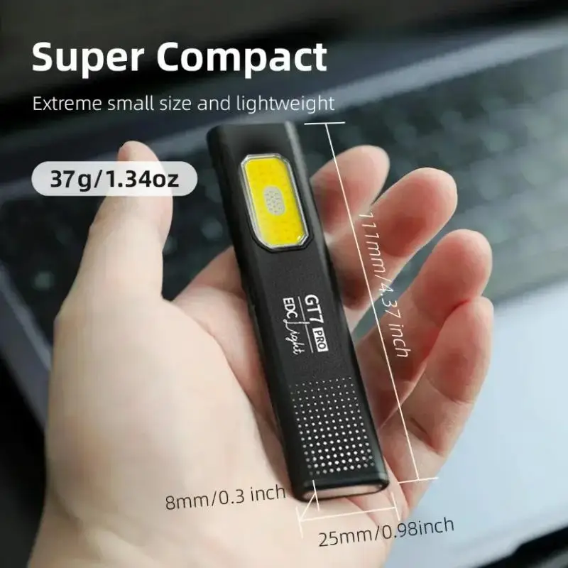 Multifunctional Flashlight With Magnetic Built-in Battery Rechargeable Work Light Clip Emergency Lamp For Outdoor Hiking Camping