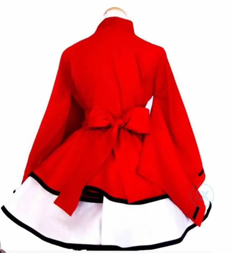 Anime Cosplay Costume Lolita Inuyasha Kimono Dress Full Sets Custom Made Halloween Costume For Female Girls COS CLOTHES