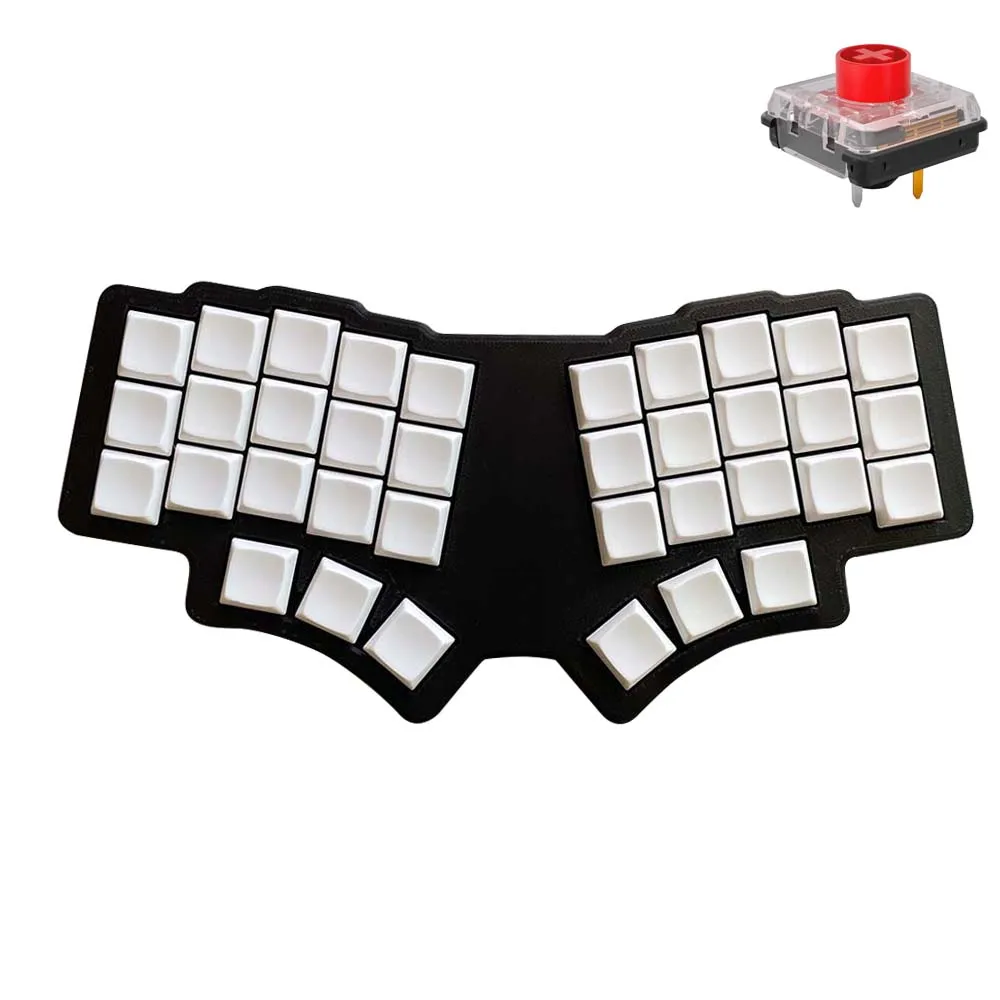 CHOC XS35 Portable Ultrathin Ergonomics Mechanical Keyboard RGB Hot-swap Kaih V1/V2 Switch 2.4G Wireless VIAL Programmable