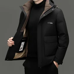 Short Down Jacket 2025 Winter Coats Hooded Man Designer Clothes Men Duck Male Padding 's for