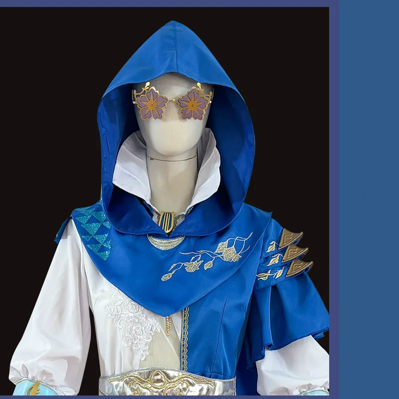 Игра Identity V Naib Subedar Mercenary Косплей Костюм Синяя Шляпа Шаль Униформа Полный Комплект Парик Мужской Карнавальный Костюм Хэллоуина 2025