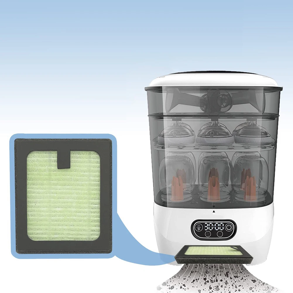 Set of 2 Replacement Filters Compatible with For Brezza Baby Bottle Dryer Using HEPA Filtration for Effective Dust Capture