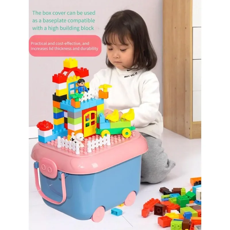 صندوق تخزين للأطفال بسعة كبيرة - منظم لطيف على شكل رسوم متحركة لملابس الألعاب، صندوق تخزين للأطفال متعدد الوظائف