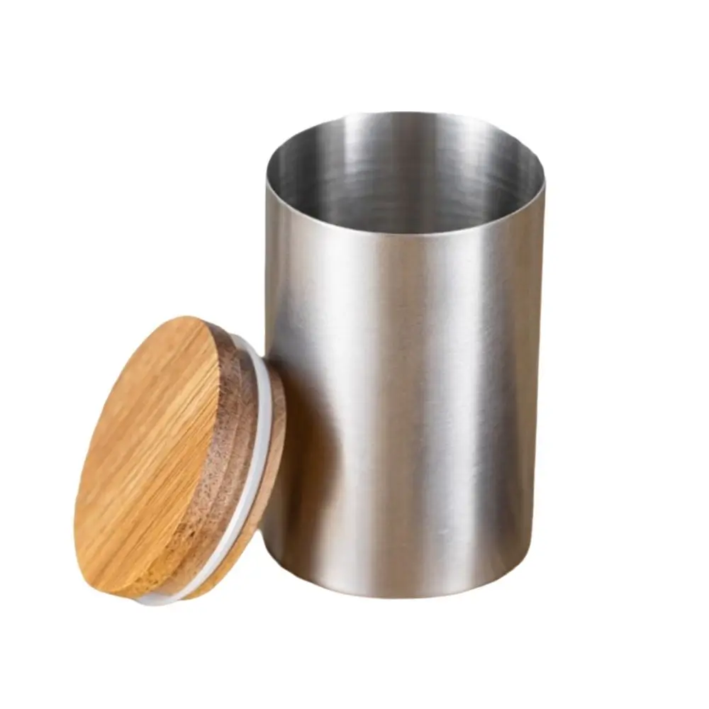 

New 304 Stainless Steel Tea Canister Mini Durable Stainless Canister Universal Powder Canister for Matcha Powder