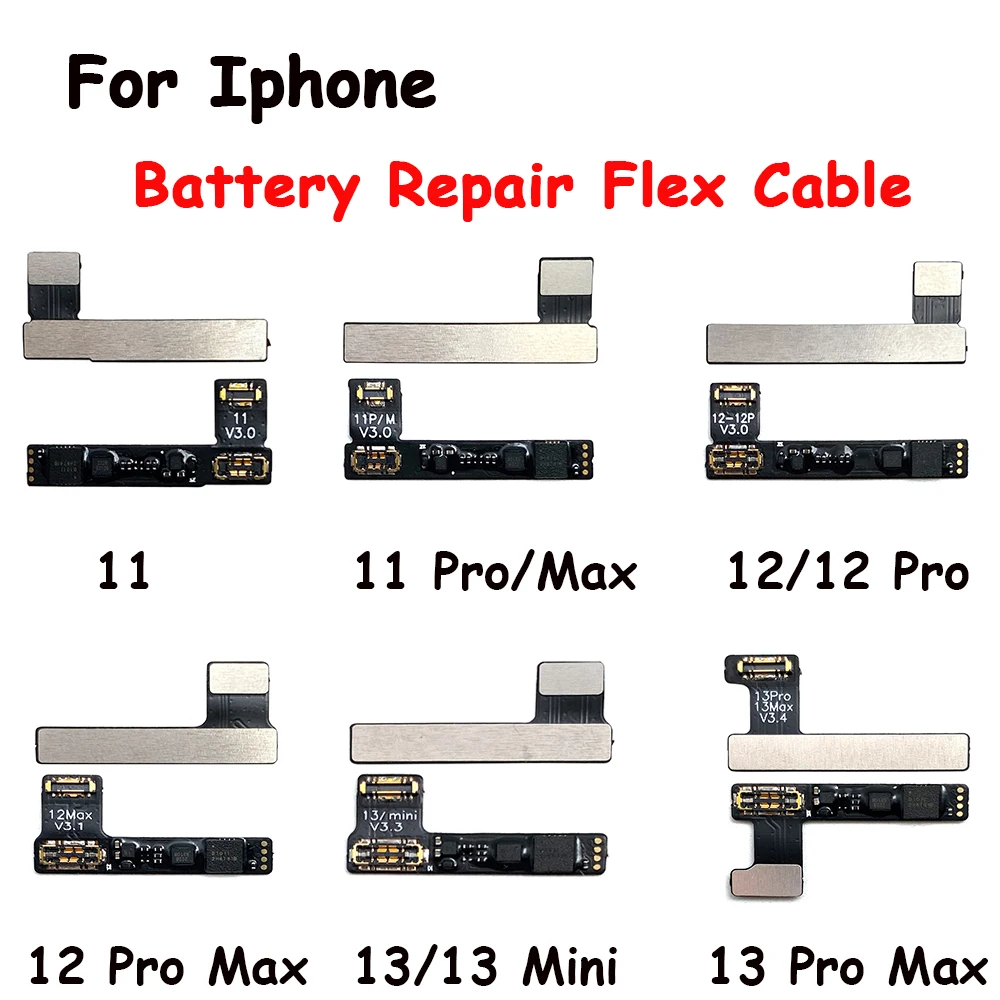 NOWOŚĆ Naprawa baterii Flex do iPhone'a 11 12 mini 13 Pro Max Usuń ostrzeżenie Bateria Zewnętrzny kabel Flex Części zamienne do naprawy