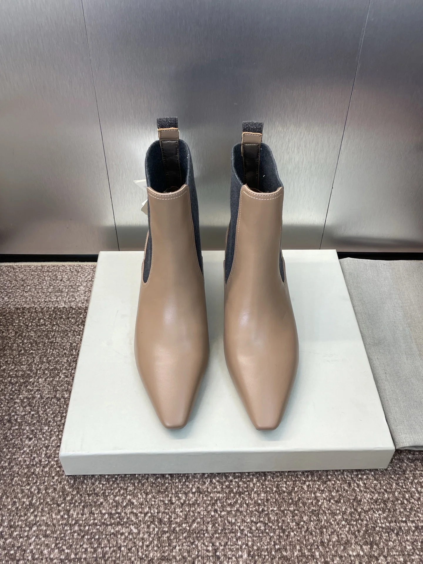 أحذية نسائية قصيرة مرنة جديدة لخريف وشتاء 2025 بكعب منخفض ونقطة حادة وبسيطة ورائعة ومتعددة الاستخدامات #4