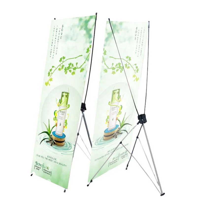 Flexible outdoor advertising display Yilabao trade exhibition equipment X stand banner rack mall wedding Exhibition