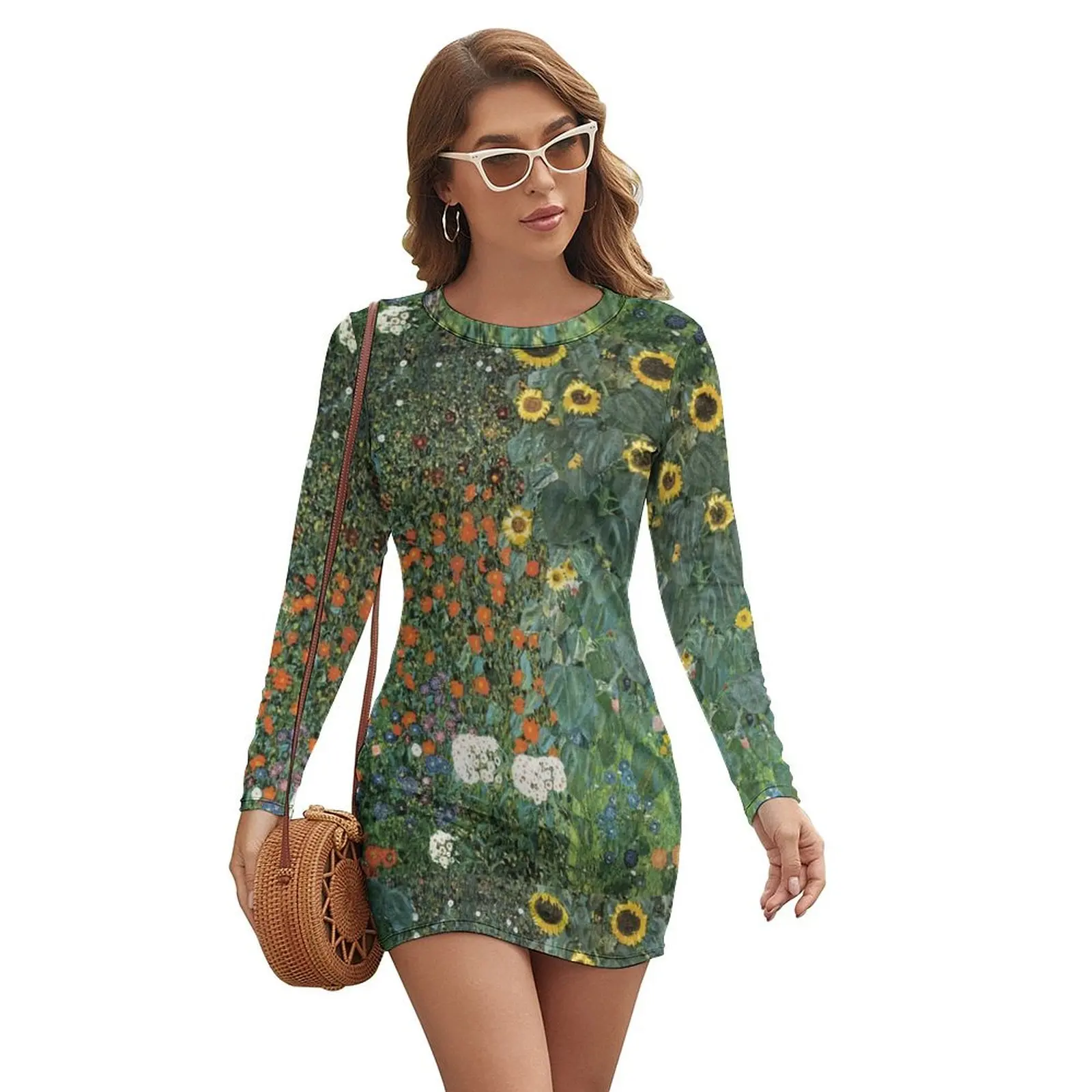 

Gustav Klimt - The Sunflower Long-sleeved Dress long sleeve dresses elegant guest wedding dress