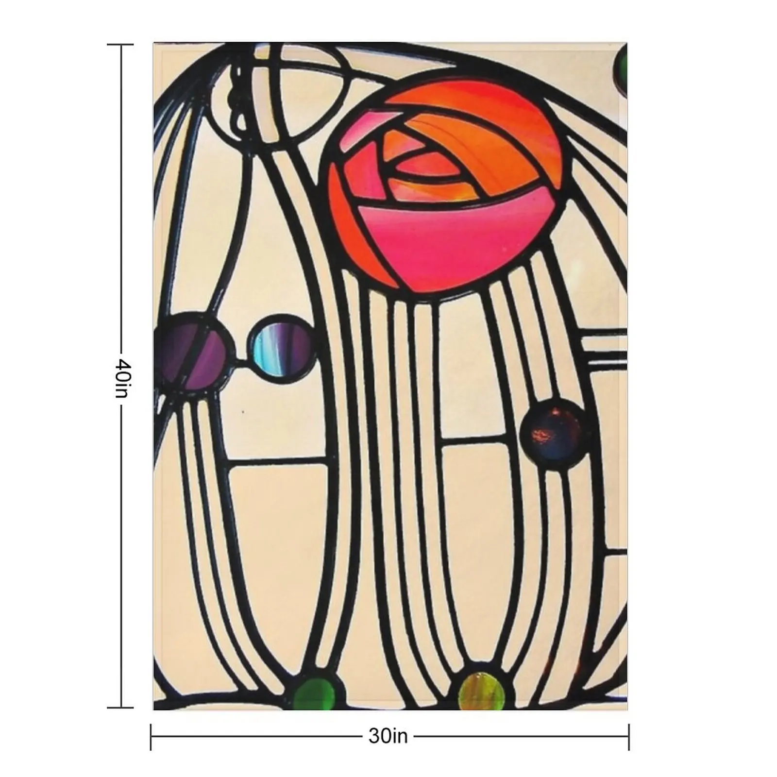 Charles Rennie Mackintosh Floral Window Design Throw Blanket Flannel Sofa Throw Luxury Luxury Throw Soft Beds Blankets