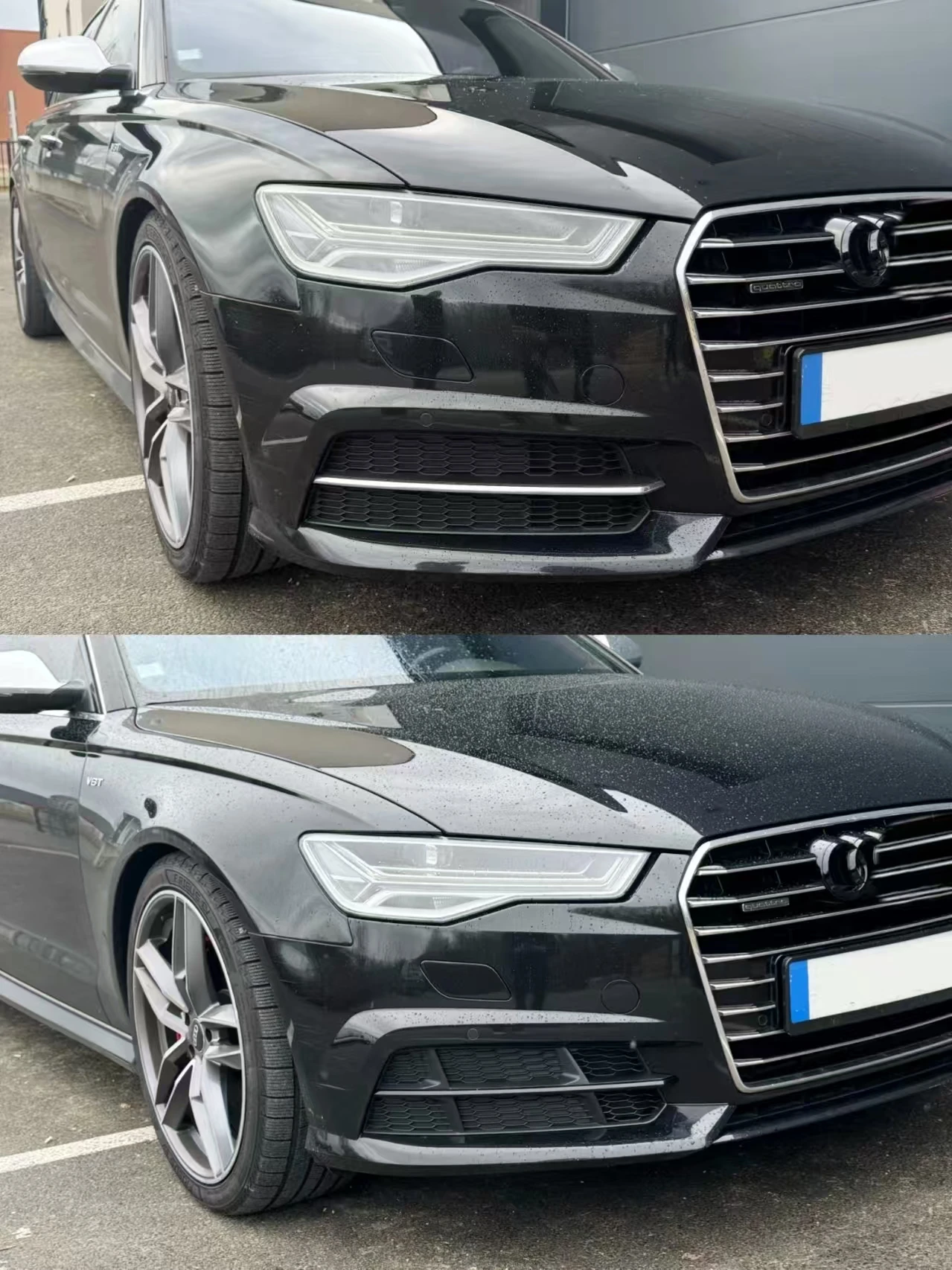 2 Stuks Auto Voorbumper Licht Cover Voor Audi A6 C7 A6L S-Lijn 2015 2016 2017 2018 Mistlamp honingraat Hex Grill 4G 0807681 EEN