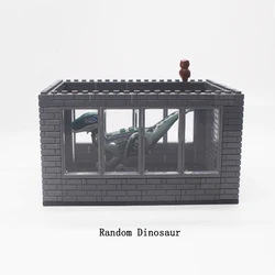 MOC Model Jurassic World Dinosaur Random Prison Ancient Creatures Cage Building Blocks Bricks DIY Decoration Toys for Children